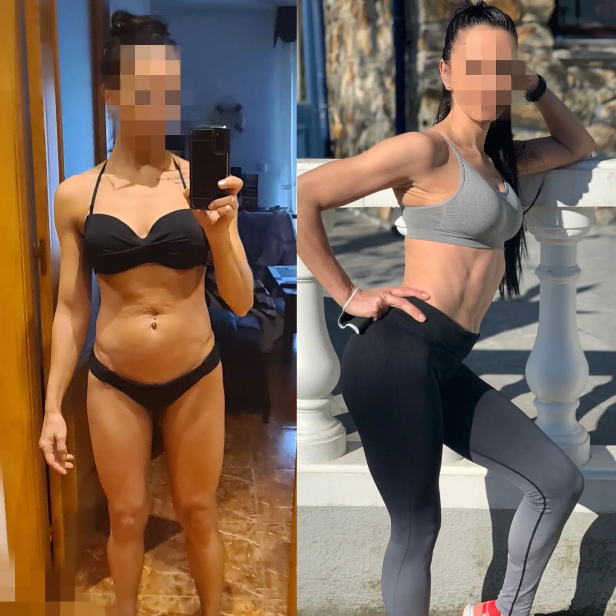 Esther Gómez — antes y después