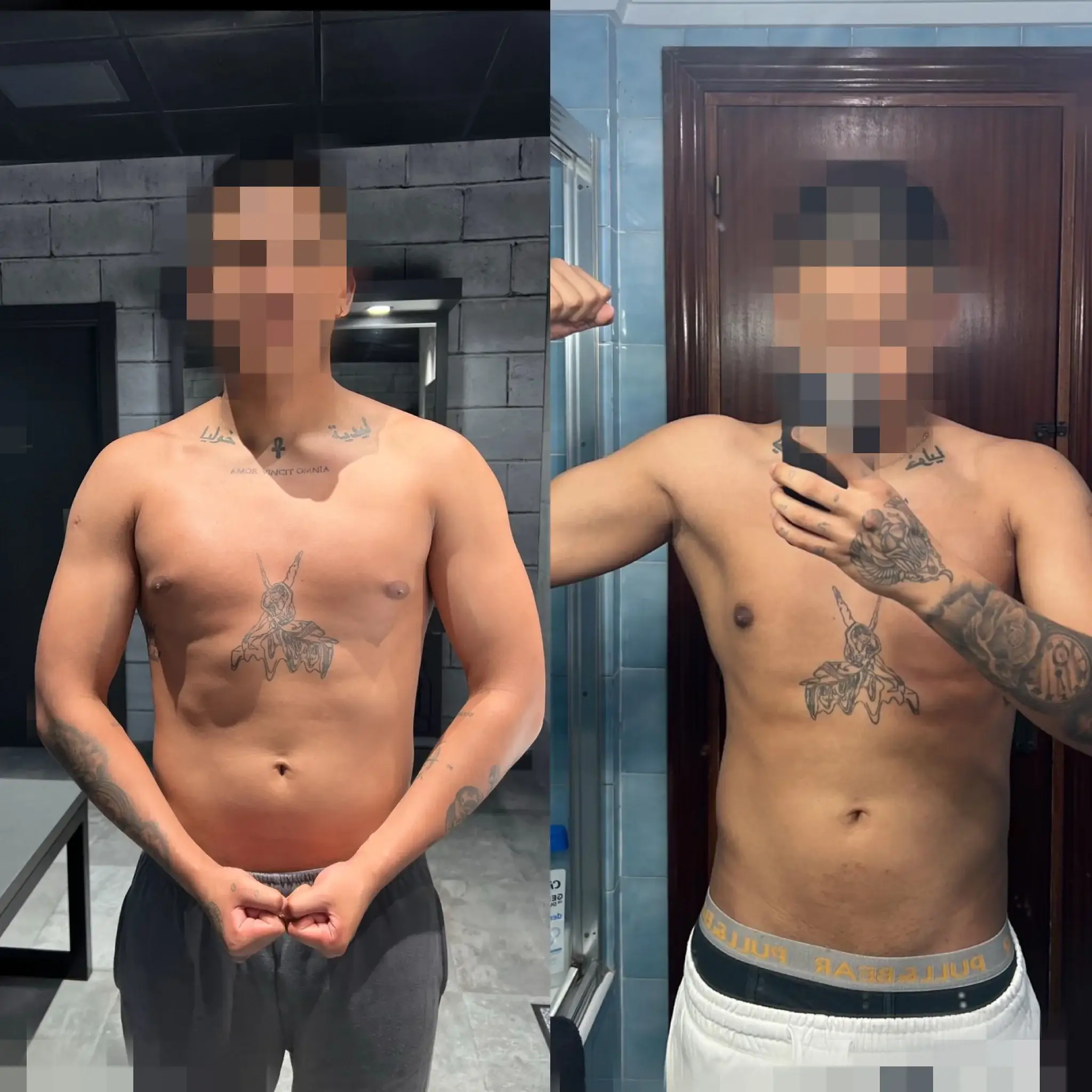 Hugo Nájera — antes y después